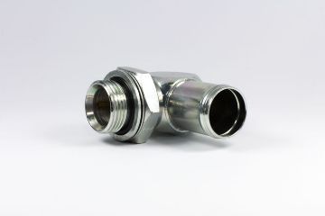 Picture of CP60- Clamp-On Hosetail 90° Close M/M BSPP x Tail