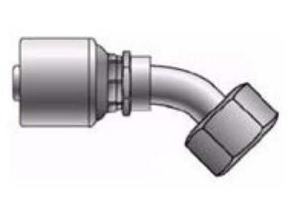 Picture of MegaCrimp - 45° Tube Female DIN Heavy O-Ring Swivel