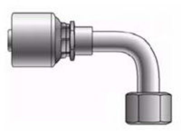 Picture of MegaCrimp - 90° Tube Female DIN Heavy O-Ring Swivel