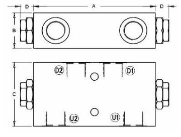 Picture of VBPDL/T - Double Pilot Operated Check Valve Series