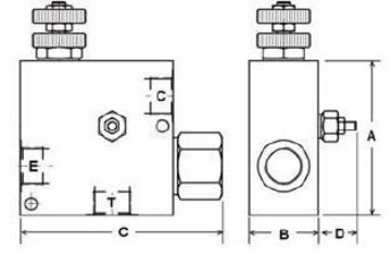 Picture of VPR/3/ET/VMP - Pressure Compensated Flow Control with Relief In-Line Valve Series