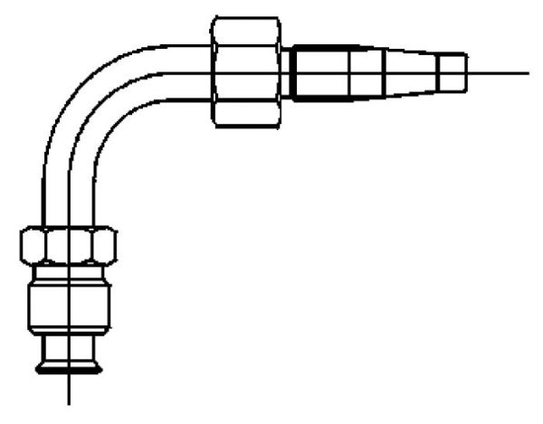 Picture of RMIX90 - 90° Tube Male SAE Inverted Flare